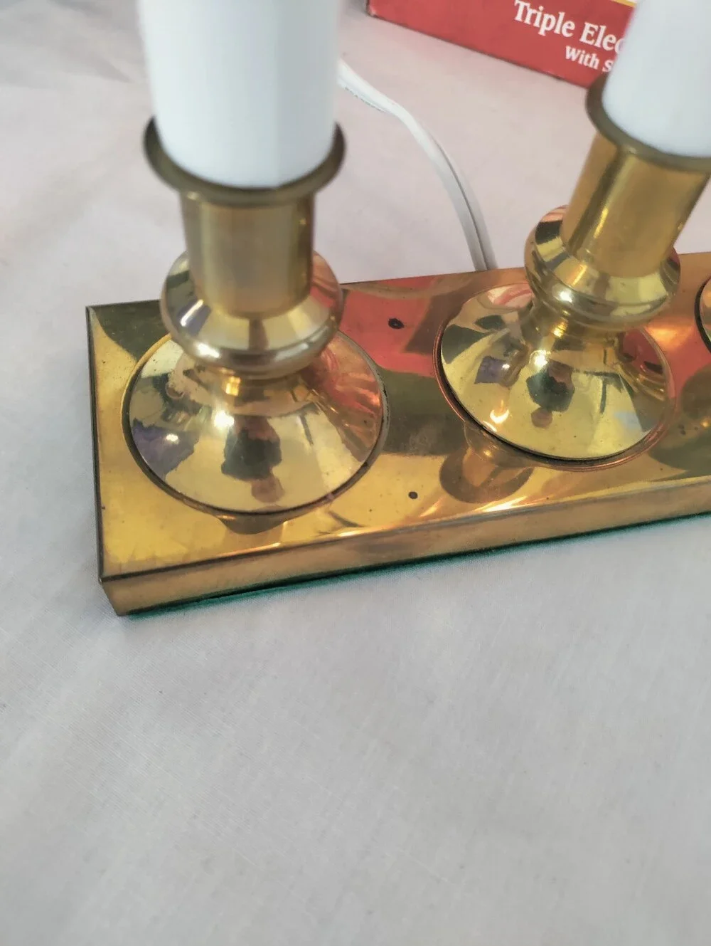 Kurt Adler Triple Electric Candelabra with Silicone Bulbs